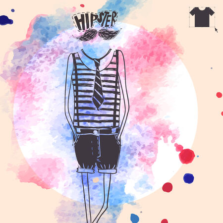 Hipster Background In Retro Styleのイラスト素材