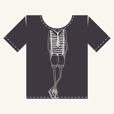 T Shirt Print Designのイラスト素材