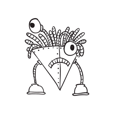 Retro Cartoon Robotのイラスト素材