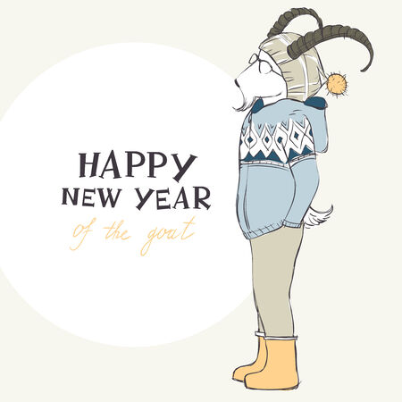 Greeting Card for Christmas and New Yearのイラスト素材