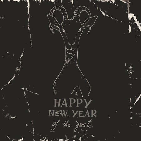 The Goat - a New Year Symbol of 2015のイラスト素材
