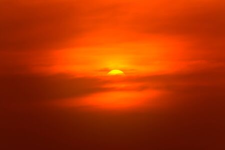 Orange Sky Background of Sunset, Abstract sunset Backgroundの写真素材