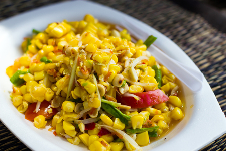Thai Spicy Corn Saladの写真素材