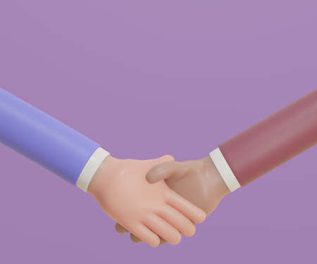 3D Handshake of business deal. 3d Illustration Rendering.の写真素材