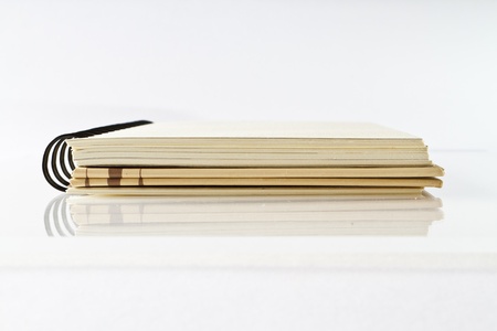 isolated notebook on white background with shadow