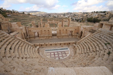 North Theatre,Jarash Jordanの写真素材