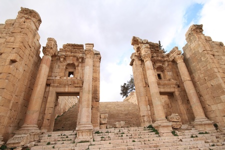 Temple of Artemis,Jarash Jordanの写真素材