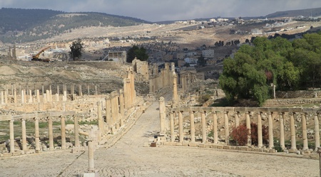 Oval Plaza,Jarash Jordanの写真素材