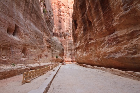 As-Siq Petra, Lost rock city of Jordan.  UNESCO world heritage site and one of The New 7 Wonders of the World. のeditorial素材