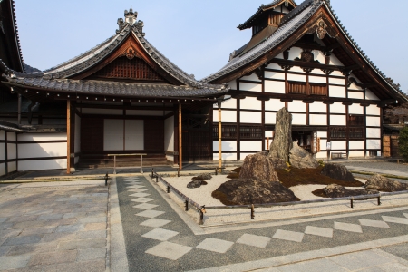 Kyoto, Japan - Tenryu-ji Zen Temple in Arashiyama. Buddhist zen temple of Rinzai school. のeditorial素材