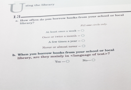 Questionnaire Research for Education formの写真素材