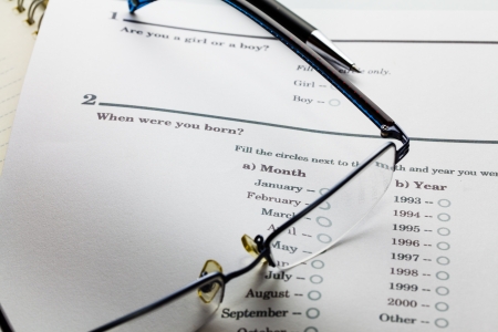 Questionnaire Research for Education formの写真素材