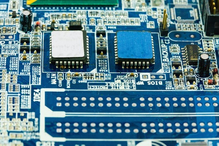Motherboard with chipset.の写真素材