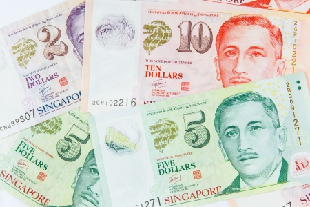 Singapore Dollars Noteの写真素材