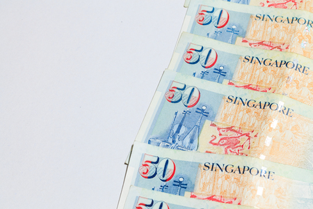Singapore Dollars Noteの写真素材