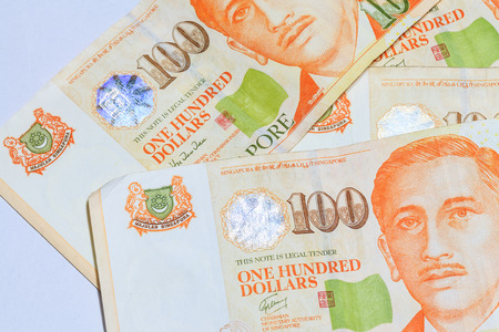 Singapore Dollars Noteの写真素材