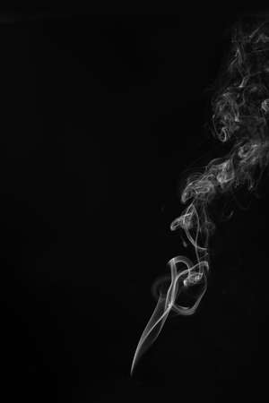 Smoke on a black background.の写真素材
