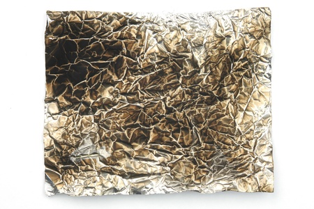 Burned aluminum foil の写真素材