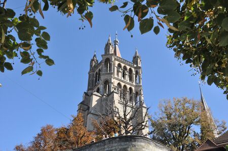 Lausanne Cathedral, Switzerlandの写真素材