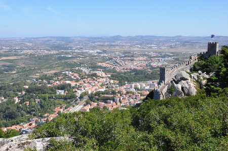 Castle of the Moors, Sintra, Portugalのeditorial素材