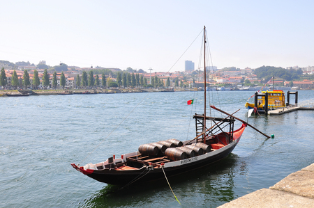 Rabelo Boat, Porto, Portugalのeditorial素材