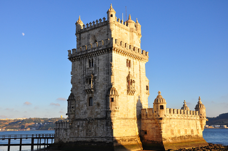Belem Tower (Torre de Belem), Lisbon, Portugalのeditorial素材