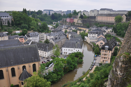 Grund district of Luxembourg City in southern Luxembourgのeditorial素材
