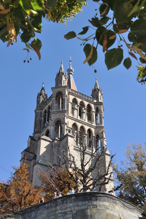 Lausanne Cathedral, Switzerlandのeditorial素材