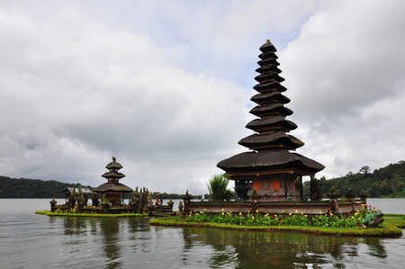 Pura Ulun Danu Beratan, a Hindu temple in Bali, Indonesiaの写真素材