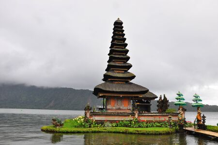 Pura Ulun Danu Beratan, a Hindu temple in Bali, Indonesiaの写真素材