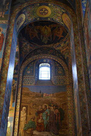 SAINT PETERSBURG, RUSSIA - JULY 11, 2017 : Interior of the Church of the Savior on the Spilled Blood (Church of the Resurrection of Jesus Christ)のeditorial素材