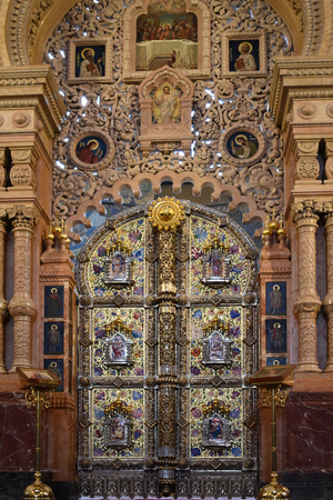 SAINT PETERSBURG, RUSSIA - JULY 11, 2017 : Interior of the Church of the Savior on the Spilled Blood (Church of the Resurrection of Jesus Christ)のeditorial素材