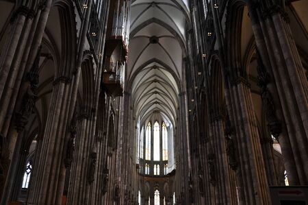 COLOGNE, GERMANY - JUNE 12, 2012 : Vaulted ceiling of Cologne Cathedralのeditorial素材