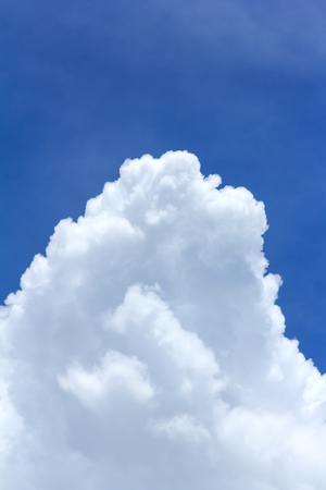 blue sky background with white cloudsの写真素材