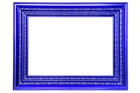 Blue frame isolated on white backgroundの写真素材