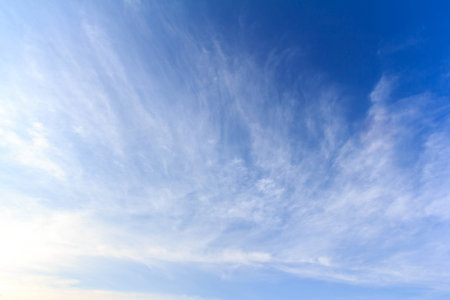 blue sky background with white cloudsの写真素材