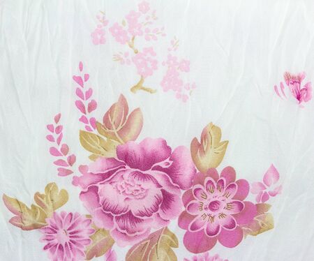 Flower Texture of Thai silk pattern, Thailand textileの写真素材