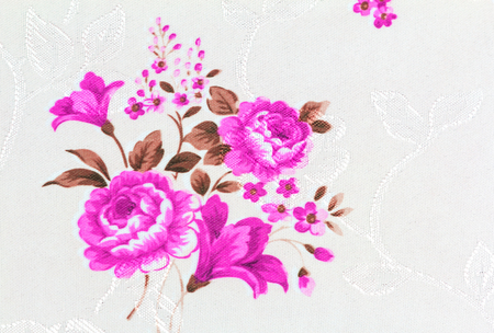 Rose Flower Texture of Thai silk pattern, Thailand textileの写真素材