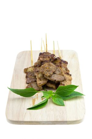 Grilled Meat on White backgroundの写真素材