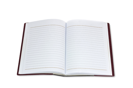 Notebook with lined pages isolate on white backgroundの写真素材