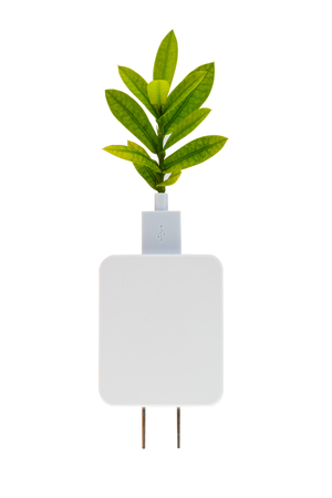 Mobile Changer idea concept  isolated on white background.の写真素材