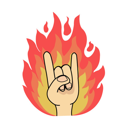 vector hand rockのイラスト素材