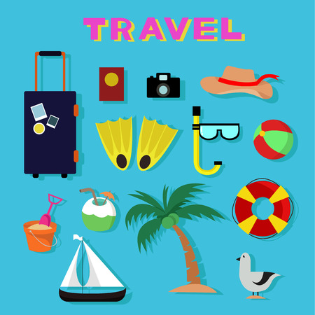 travel sea vectorのイラスト素材