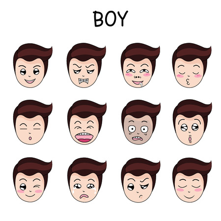 emotion boyのイラスト素材