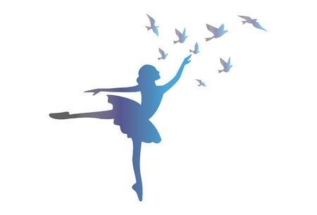 Ballet dancer setting herself freeのイラスト素材