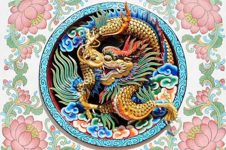 Ancient Chinese Dragon Patternの写真素材