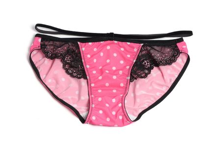 Feminine underclothes, panties insulated on white background
