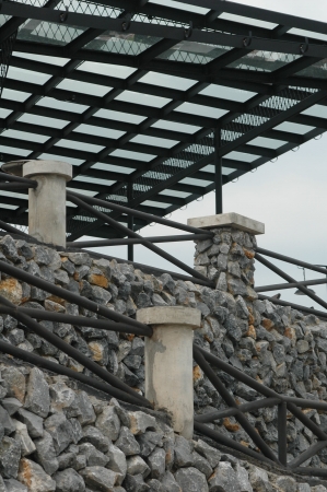 Decorative stone walkways, kao yai, Thailand の写真素材