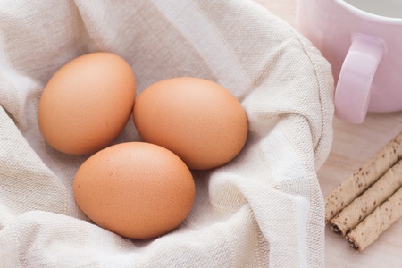 Three eggsの写真素材