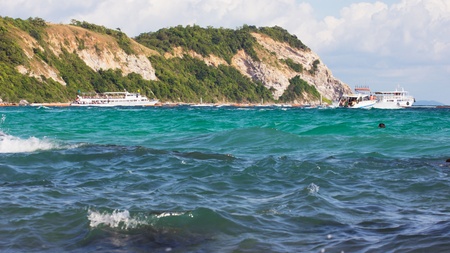 Ibiza Sa Talaia coast in Balearic islands Cala d Hort のeditorial素材